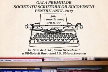 Gala Premiilor Societății Scriitorilor Bucovineni, joi, la Biblioteca Bucovinei