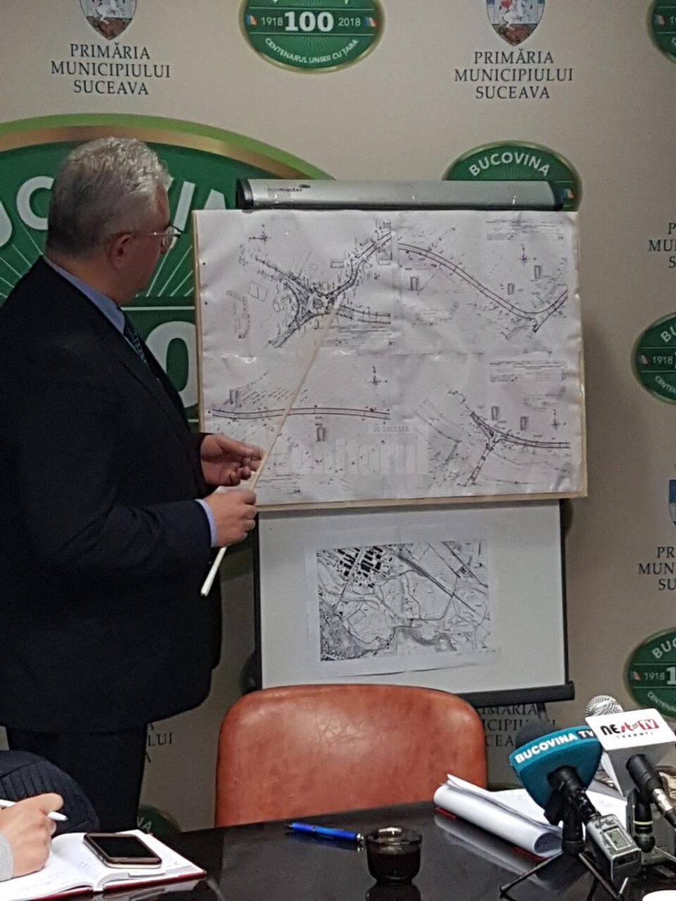 Primarul Ion Lungu a prezentat traseul rutei ocolitoare care va deservi noul pod peste apa Sucevei