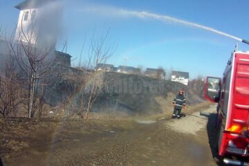 Incendiu de vegetație în preajma Mănăstirii Zamca