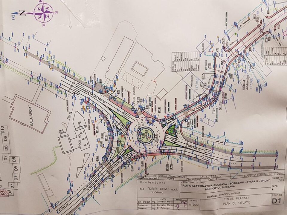 Proiectul sensului giratoriu de la intersecția cu noua rută ocolitoare