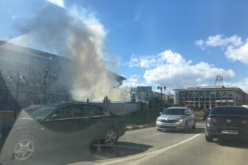Pentru stingerea incendiului a fost nevoie de interventia pompierilor