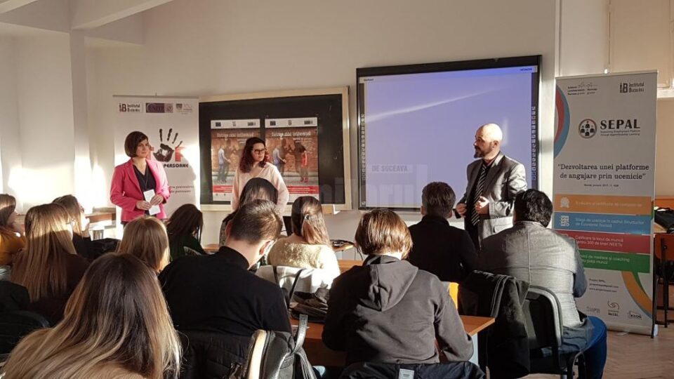 Prima acțiune din cadrul Campaniei „Distruge Zidul Indiferenței! Traficul de persoane poate fi prevenit”, la Suceava