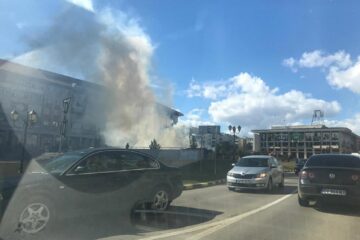 Incendiul a fost stins în urma intervenției unui echipaj al pompierilor