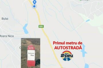 Locația primului metru de autostradă din județul Suceava