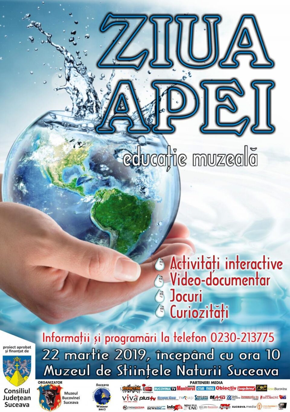 „Să învățăm să prețuim apa - cea mai importantă resursă a planetei”, activitate la Muzeul de Științele Naturii