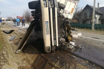 Autovehiculul condus de sucevean