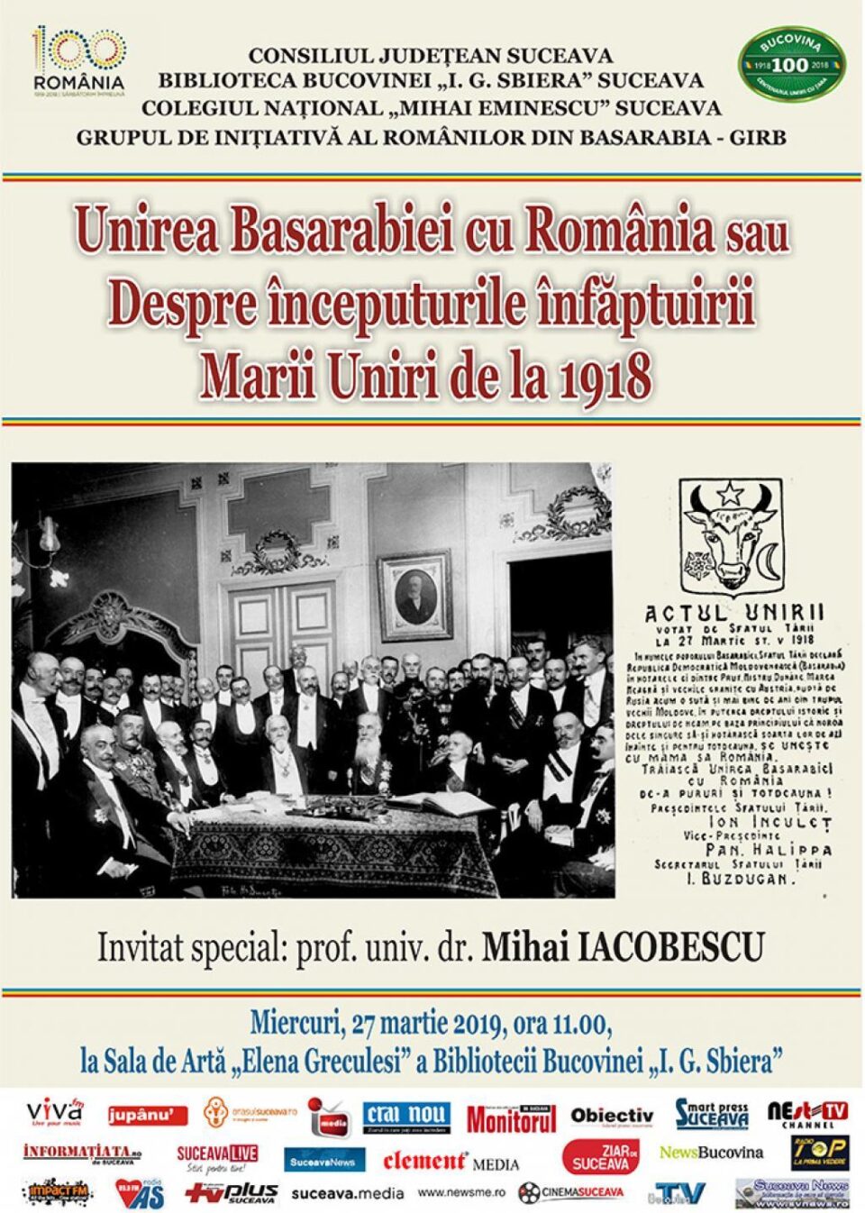 Unirea Basarabiei cu România sau despre începuturile înfăptuirii Marii Uniri de la 1918 Unirea Basarabiei cu România sau despre începuturile înfăptuirii Marii Uniri de la 1918