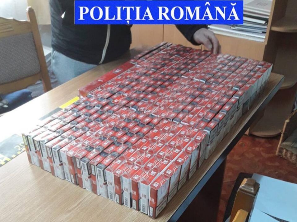 Țigări de contrabandă, descoperite pe bancheta din spate a unui autoturism