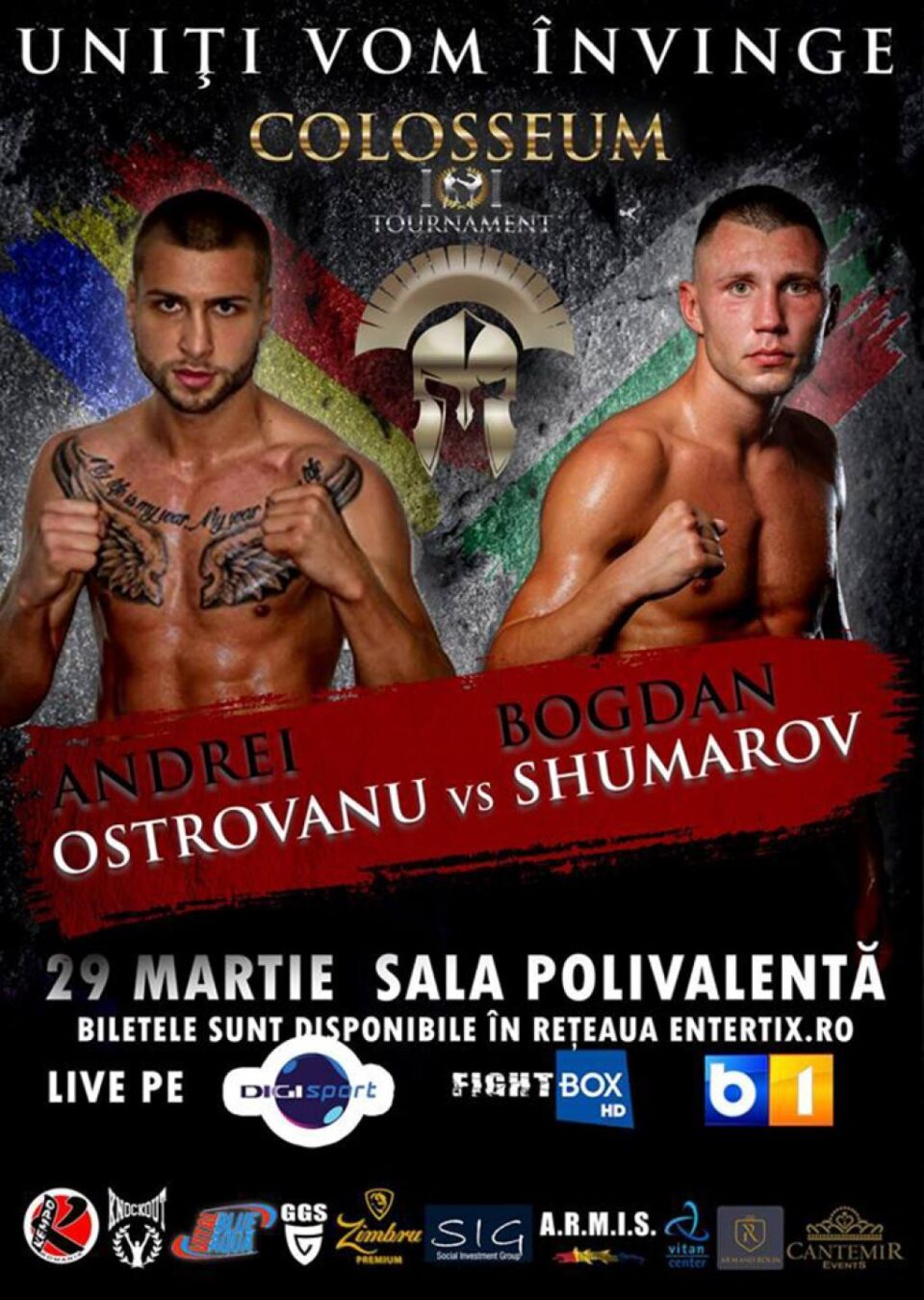 Suceveanul Andrei Ostrovanu luptă în gala Colosseum Tournament de la București
