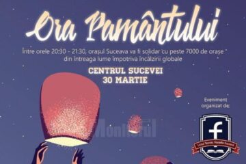 Luminile se sting pentru o oră în centrul Sucevei și la Cetatea de Scaun, de „Ora Pământului”