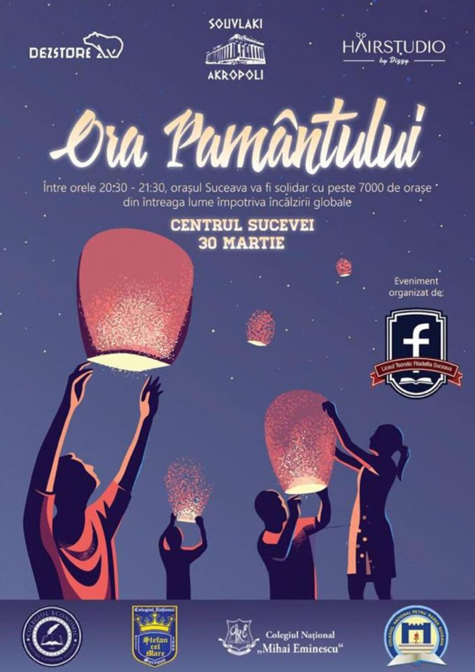 Luminile se sting pentru o oră în centrul Sucevei și la Cetatea de Scaun, de „Ora Pământului”