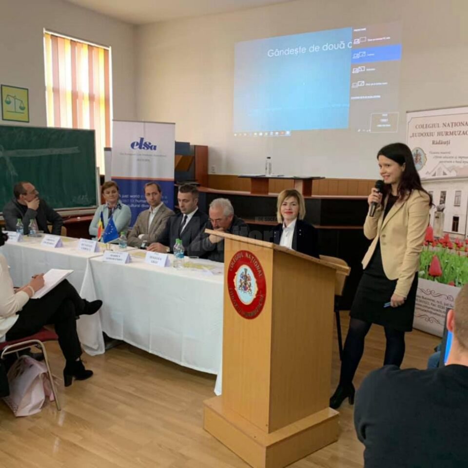 Conferință pe tema valorilor juridice pentru elevii din Rădăuți