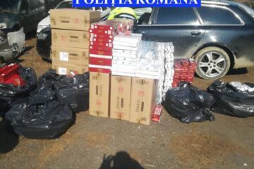 Aproape 12.000 de pachete de țigări erau transportate în autoturismul Audi