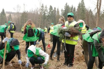 „Pădurea de Mâine” a mai crescut cu 6.160 de puieți de arbori, plantați la Arbore. Foto: Ema Motrescu