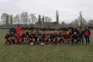 Echipa de rugby juniori U17 CSS Gura Humorului după victoria de la CSM București
