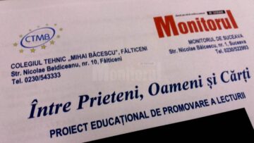 Proiect educațional de promovare a lecturii, încheiat între Colegiul „Mihai Băcescu” Fălticeni și Monitorul de Suceava