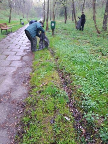 Acțiuni de igienizare a parcului Șipote, inițiate de Direcția Silvică Suceava