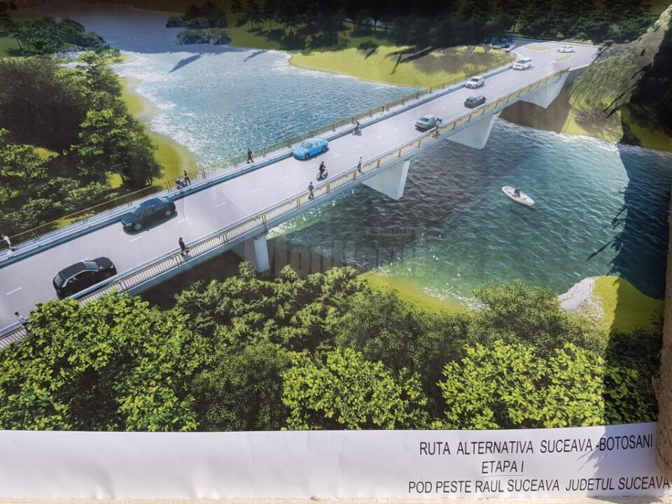 Lucrările de realizare a unui nou pod peste apa Sucevei au demarat luni dimineață