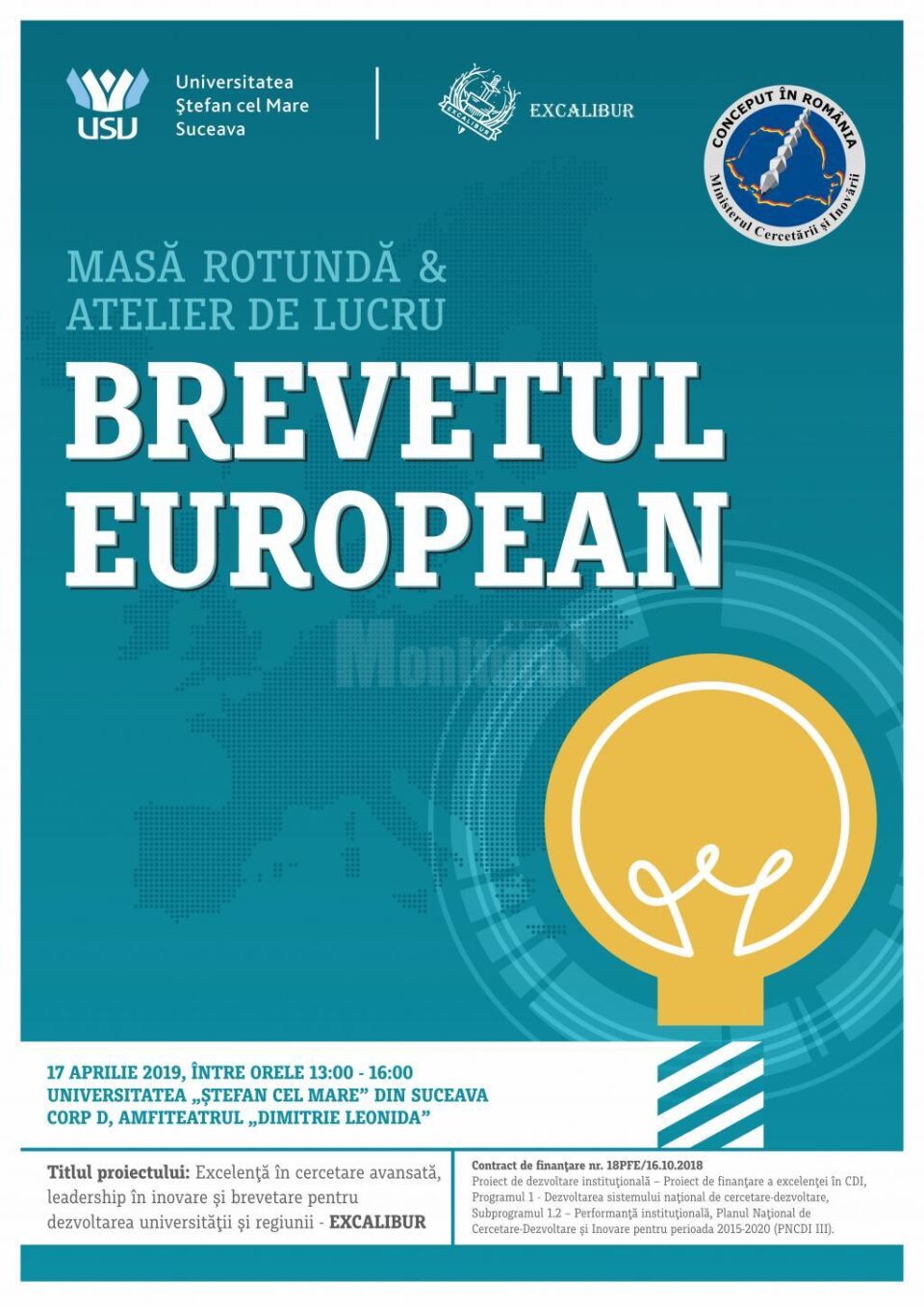„Brevetul European – Masă rotundă și Atelier de lucru”, la USV