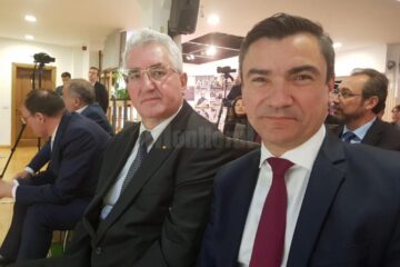 Primarul Sucevei, Ion Lungu, și primarul Iașiului, Mihai Chirică, la aniversarea a 20 de ani de ADR Nord-Est