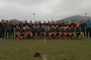Echipa de rugby juniori sub 17 ani CSS Gura Humorului după victoria cu CT Dinicu Golescu București