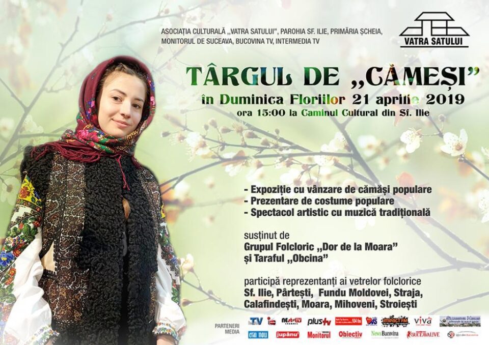 Târgul de „Cămeși”, în Duminica Floriilor, la Căminul Cultural din Sf. Ilie