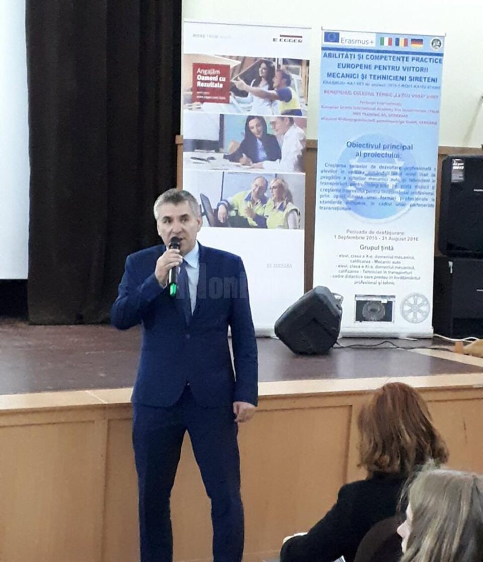 Primarul din Siret, Adrian Popoiu, încurajează învățământul dual în acest oraș