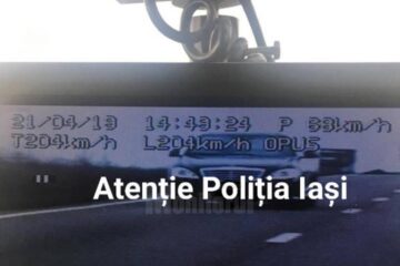 Șofer prins de radar cu 204 km/h, în apropiere de Dărmănești