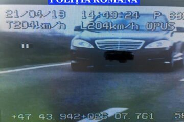 204 km/h, pe E 85, la Dărmănești, în afara localității