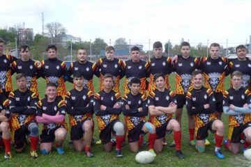 Echipa de rugby CSS Gura Humorului după meciul de la Galați