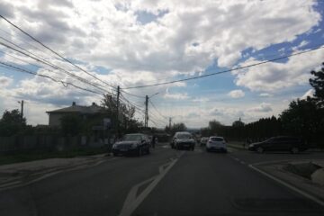 Un nou accident la intersecția cu strada Aeroportului