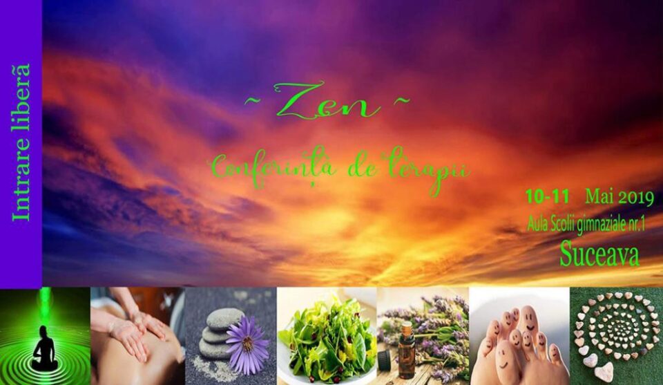 Conferință gratuită de terapii alternative ZEN, vineri și sâmbătă, la Școala Gimnazială Nr. 1 Suceava