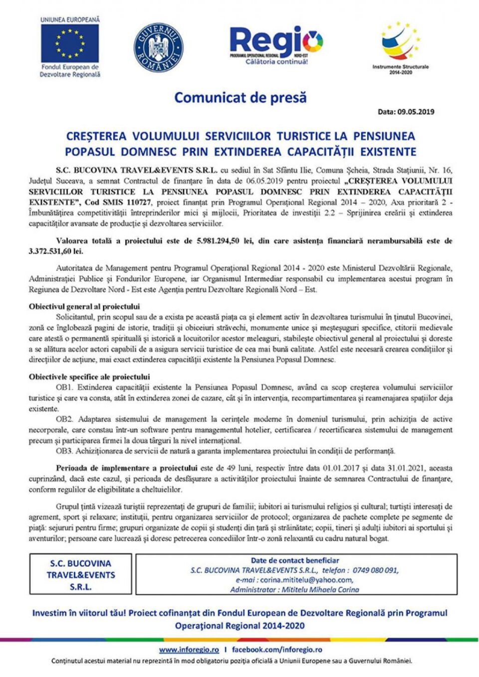 CREȘTEREA EFICIENȚEI ENERGETICE A CLĂDIRILOR ȘCOLII GIMNAZIALE SPECIALE SF. STELIAN RĂDĂUȚI