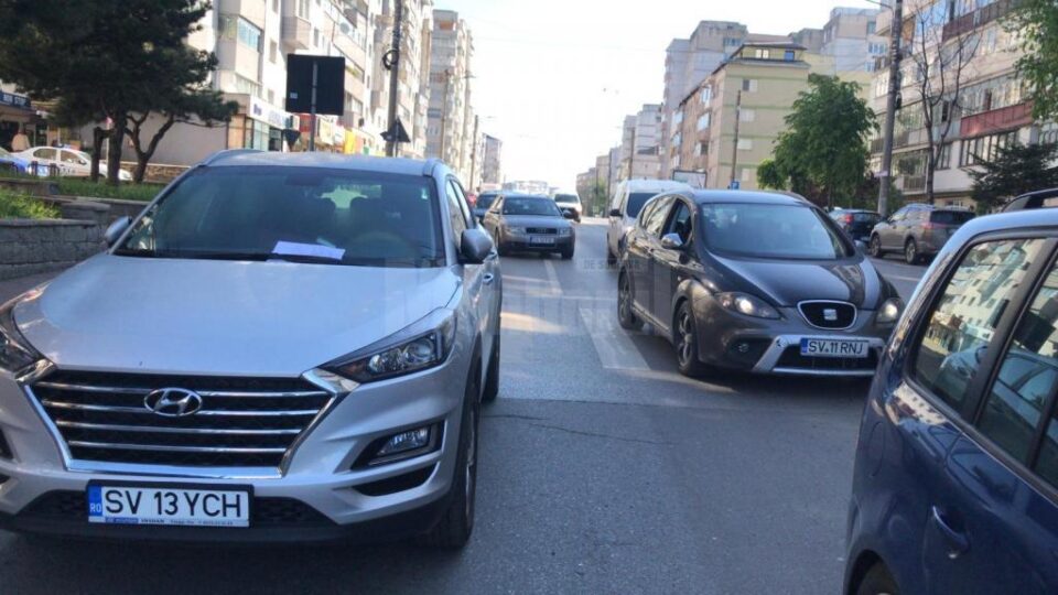 Mașina care a blocat traficul