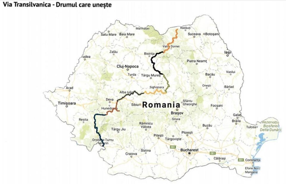 Drumul va porni de la Drobeta Turnu Severin, va străbate Transilvania și va ajunge până la Putna