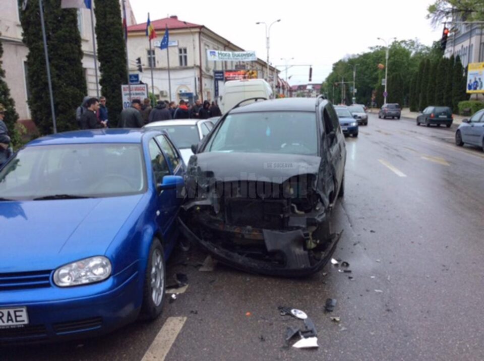 Accident rutier în centrul Rădăuțiului