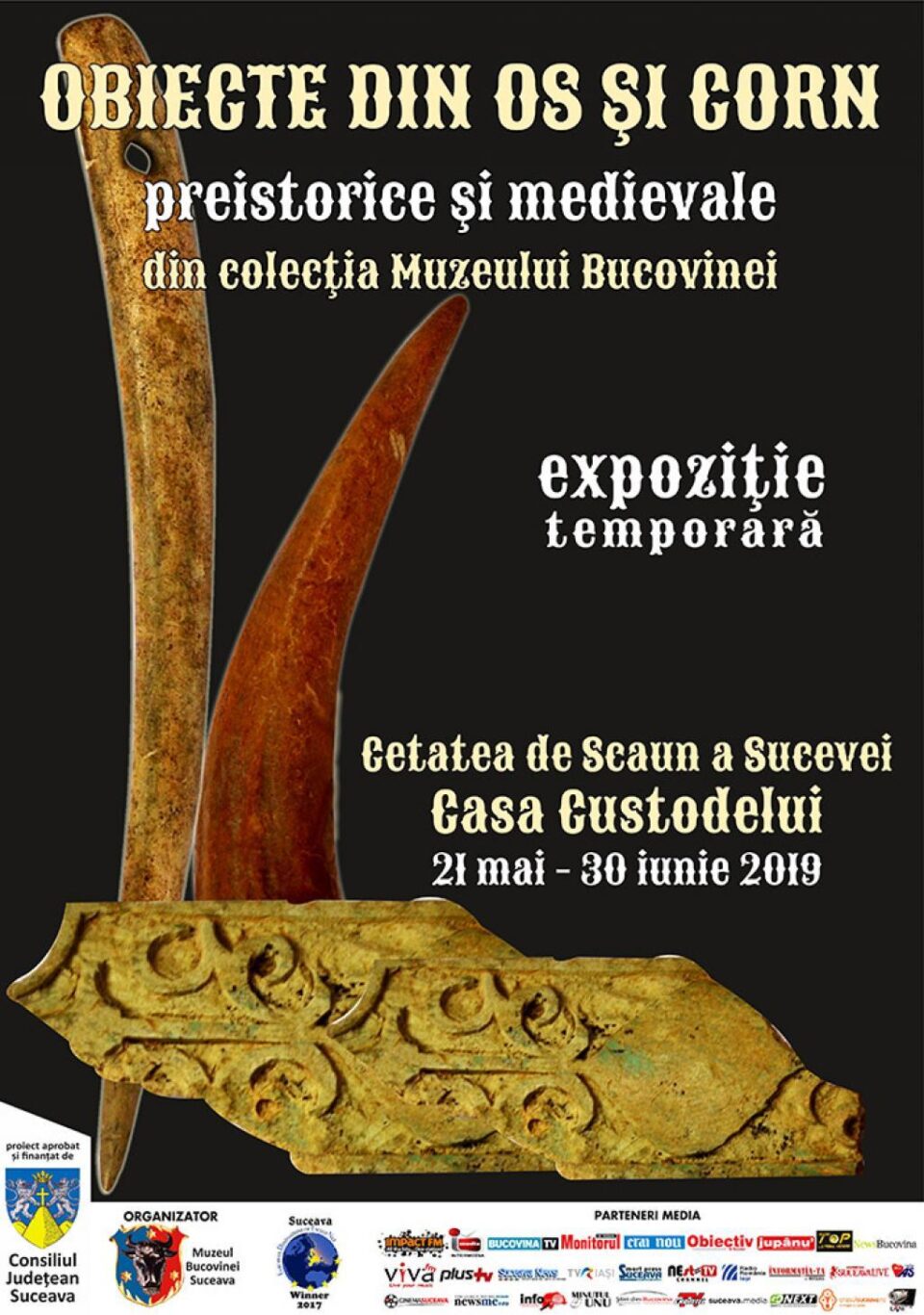 Obiecte din os și corn, preistorice și medievale, la Cetatea de Scaun a Sucevei Obiecte din os și corn, preistorice și medievale, la Cetatea de Scaun a Sucevei