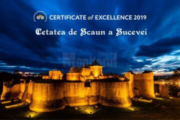 Certificat de excelență, pentru al doilea an consecutiv, acordat Cetății de Scaun a Sucevei de către TRIPADVISOR