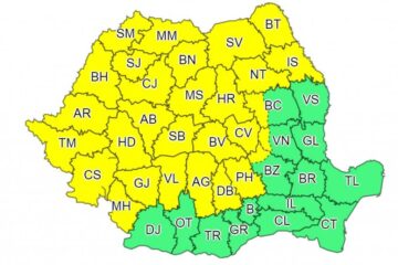 Județul Suceava, sub cod galben de grindină, vijelii și averse torențiale