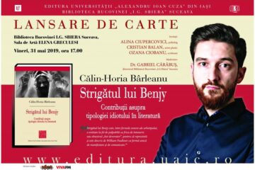 Lansarea cărții „Strigătul lui Benjy”, de Călin-Horia Bârleanu
