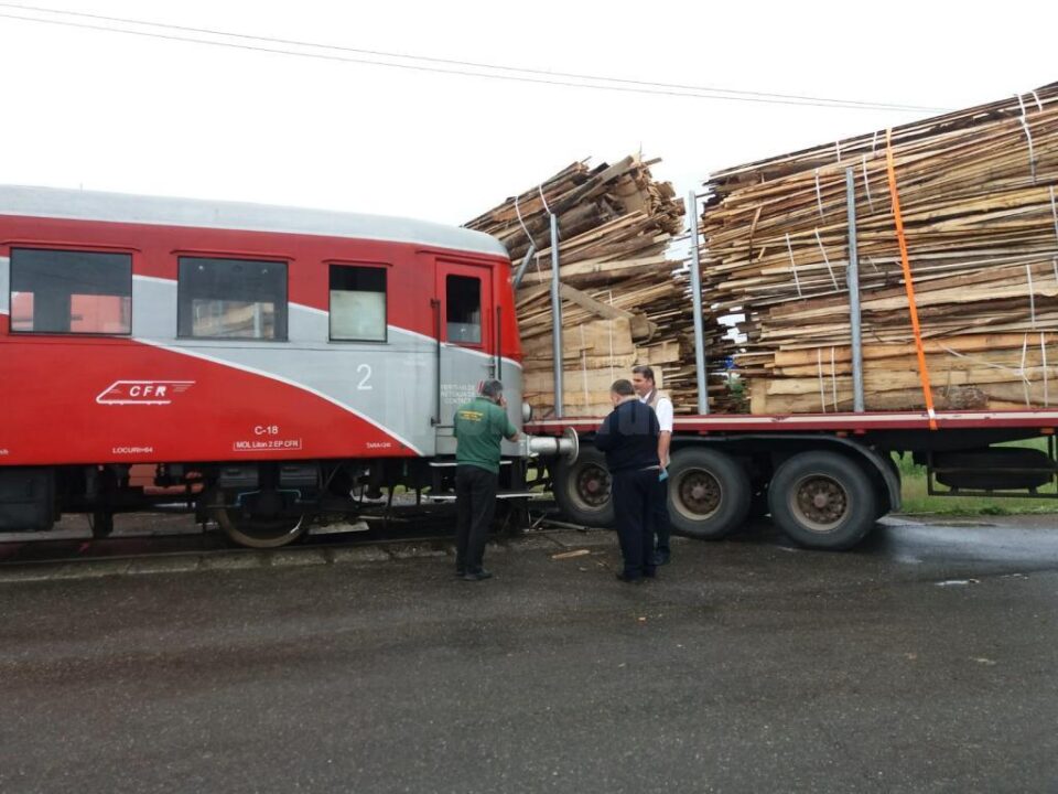 Automotorul Malaxa a intrat în coliziune cu un tir încărcat cu cherestea