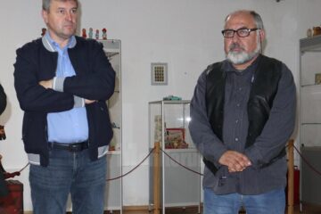 Primarul Cătălin Coman și colecționarul Cristian Dumitru