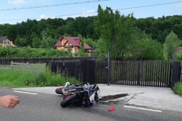Una dintre motocicletele implicate în accident