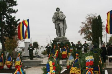 Monumentul din Cimitirul Eroilor, unde va avea loc comemorarea marilor dispăruți