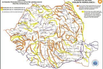 Codul portocaliu de inundații a fost prelungit până miercuri după-amiază