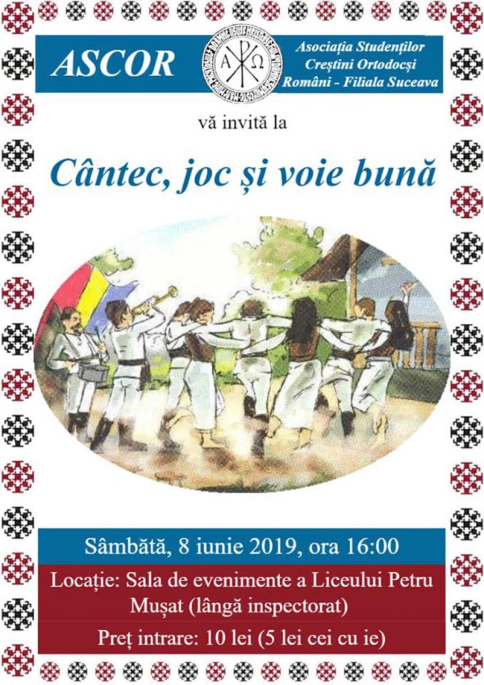 „Cântec, joc și voie bună”, sâmbătă, la Colegiul Tehnic „Petru Mușat”