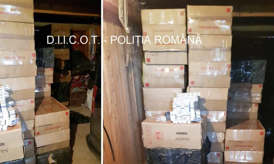 Țigările găsite în garajul din Vicovu de Sus