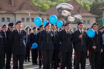 Ceremonialul ultimului apel a reunit alături de elevii claselor a XII-a rude și prieteni. Foto: Miruna Modiga, Laurențiu Sbiera