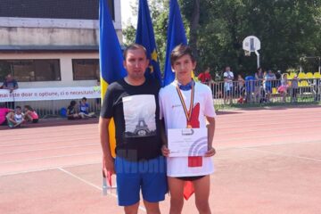 Antrenorul Cristian Prâsneac și fiul său, atletul Alexandru Prâsneac