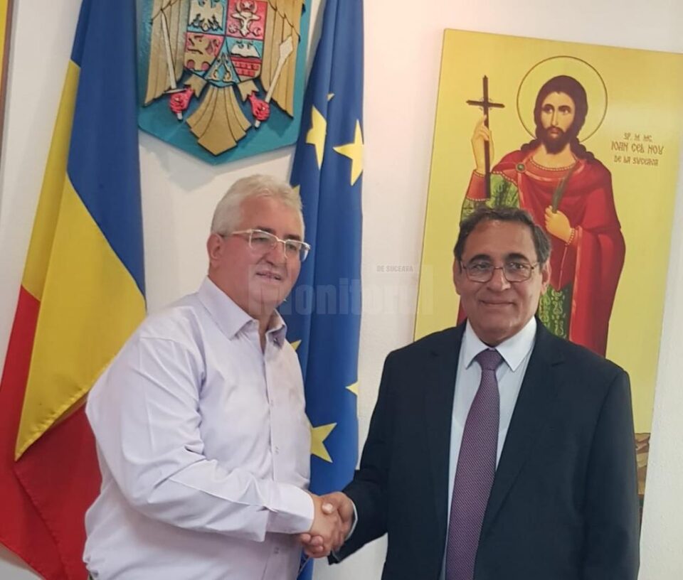 Ion Lungu, primarul Sucevei si primarul din Karavas, Nicos Hadjistephanou